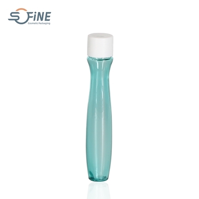 10ml small transparent plastic toner tube liquid bottle with white screw lid PETG