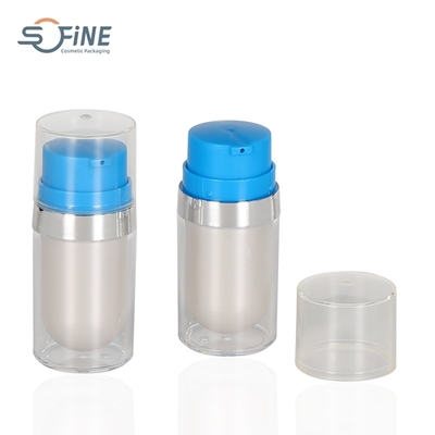 20ml AS plastic cosmetic double wall pump bottle foundation BB cream serum packaging lotion bottle