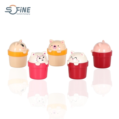 28g cute cartoon animal skin care empty cream jar packaging cosmetic PP children's hand cream jar