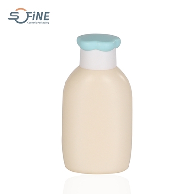 80ml PE empty plastic lotion cream packaging bottle cover top flower shape toner plastic bottle
