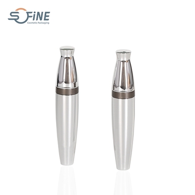 15ml luxury color cosmetic make up packaging silver empty mascara container tube with brush