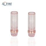 3.5g ABS clear thick wall lipstick container lipstick tubes packaging with rose gold ring