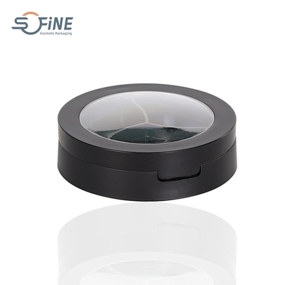 3 in 1 cosmetic private label 2 layers plastic round empty compact makeup powder case container