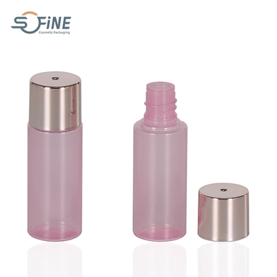 8ml small pink transparent bottle screw cap empty cosmetic lotion container plastic PETG bottle