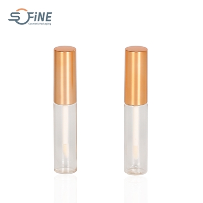 4ml gold lid blowing tube round lip gloss container PETG cosmetic packaging