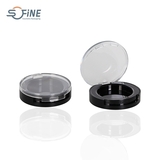 2g ABS empty compact cosmetic packing plastic round case for blush powder eye shadow box