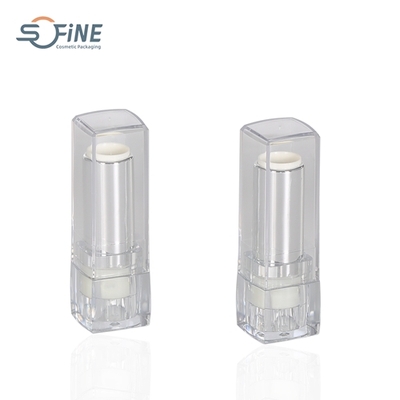 3.5g ABS empty square clear lipstick tube plastic lipstick container