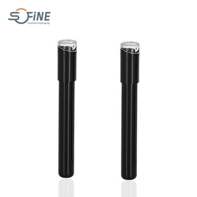 4.5ml plastic PETG round black wand lip gloss tube packaging container