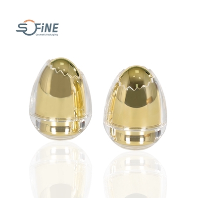 30g luxury double wall egg shape acrylic cream jar cosmetic packaging plastic cream jar