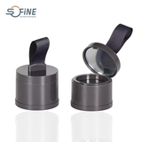 Custom label round plastic hairline shadow powder case with puff and mirror, cosmetic packaging