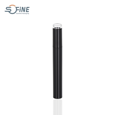 5.5ml wholesale classic slim round black mascara tube container with brushes for cosmetic packaging