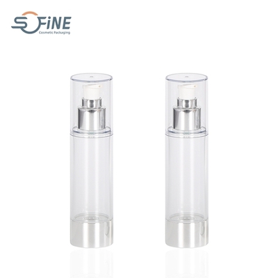 wholesale plastic airless transparent vacuum bottles for cosmetic packaging of 80ml