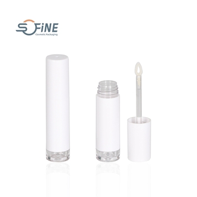 3.5ml AS empty classic white round cylinder plastic material lip gloss tubes cosmetic packagin