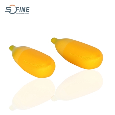 85ml Personal Care banana shape cosmetic lotion bottle with screw cap