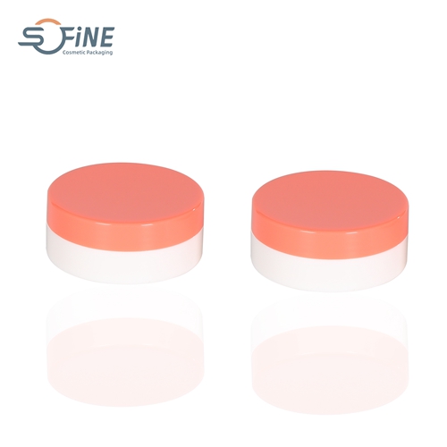 45g flat round shaped cosmetic container empty cream jars matte PP ...