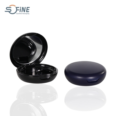 8g ABS round cosmetic foundation container pressed powder case compact empty powder compact cases