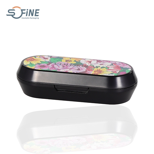 5g oval makeup eye shadow box compact blush powder empty case with ...