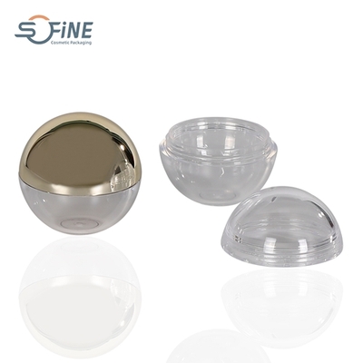 8g mini gold ball shaped jar empty plastic jar small face cream jar lip balm container for skincare