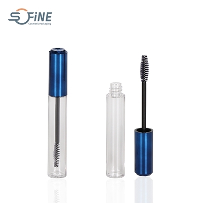 12 ml round empty mascara tubes with black brush plastic transparent mascara tube