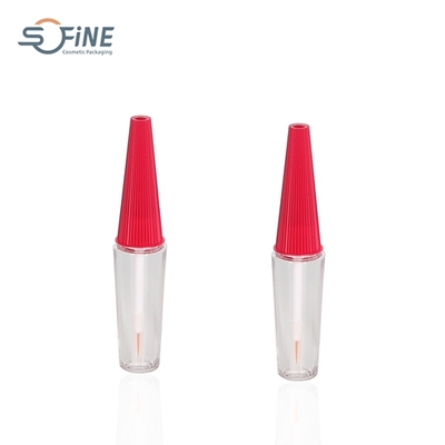 6ml PET transparent red cap cosmetic empty eye liner tube container liquid eyeliner bottle