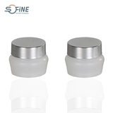8g PP empty plastic cream jars sample pots cosmetic container with silver lids mini jar